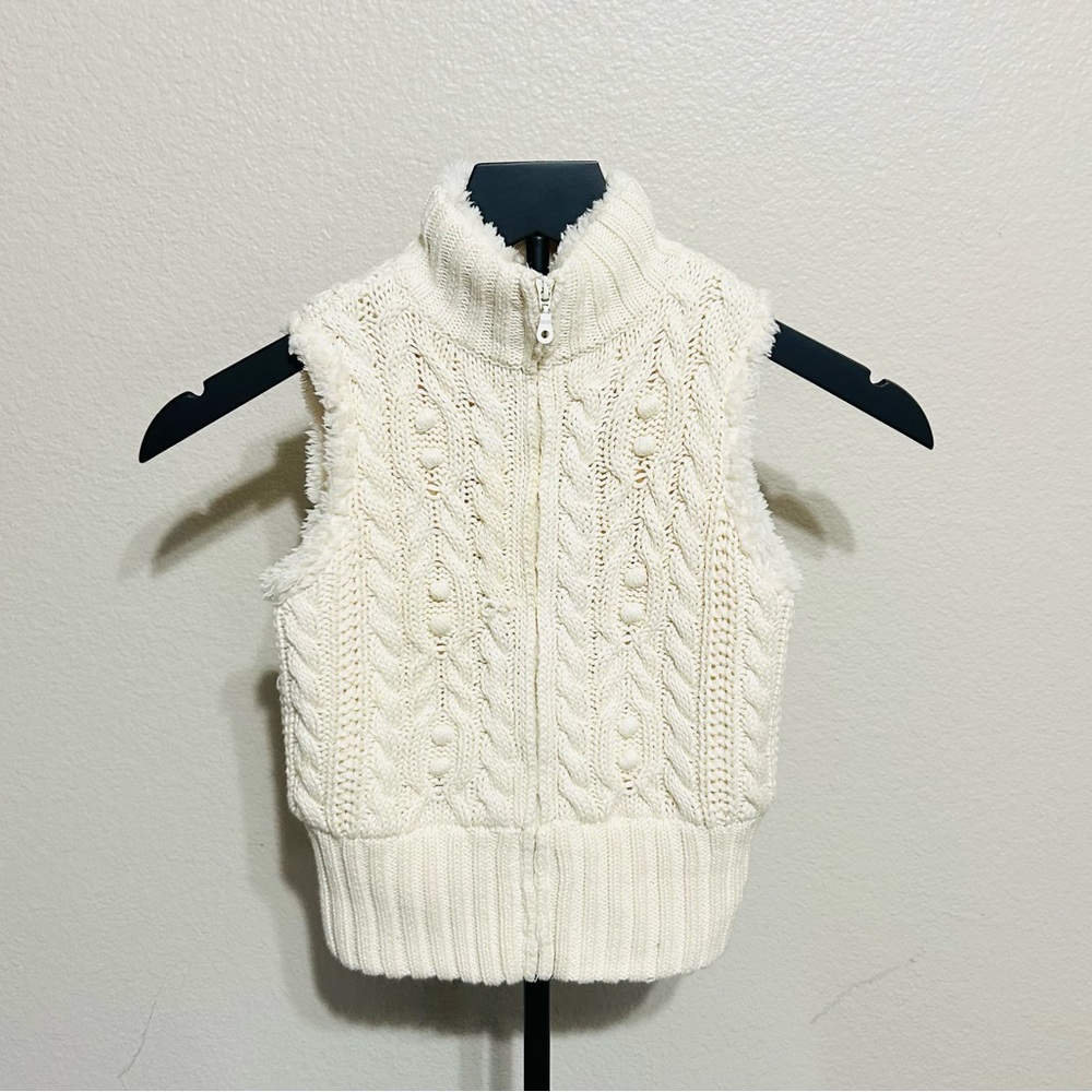 Savannah Cream Cable Knit Sweater Vest
